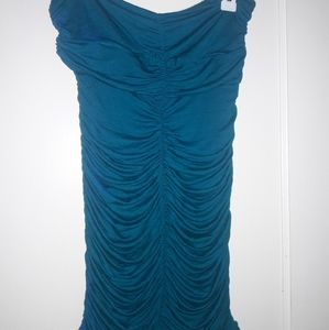 Sexy tubetop teal bodycon dress